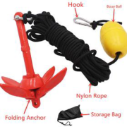 Якорь-кошка (Красный) 3.2кг с веревкой и поплавком в чехле (Allshine)